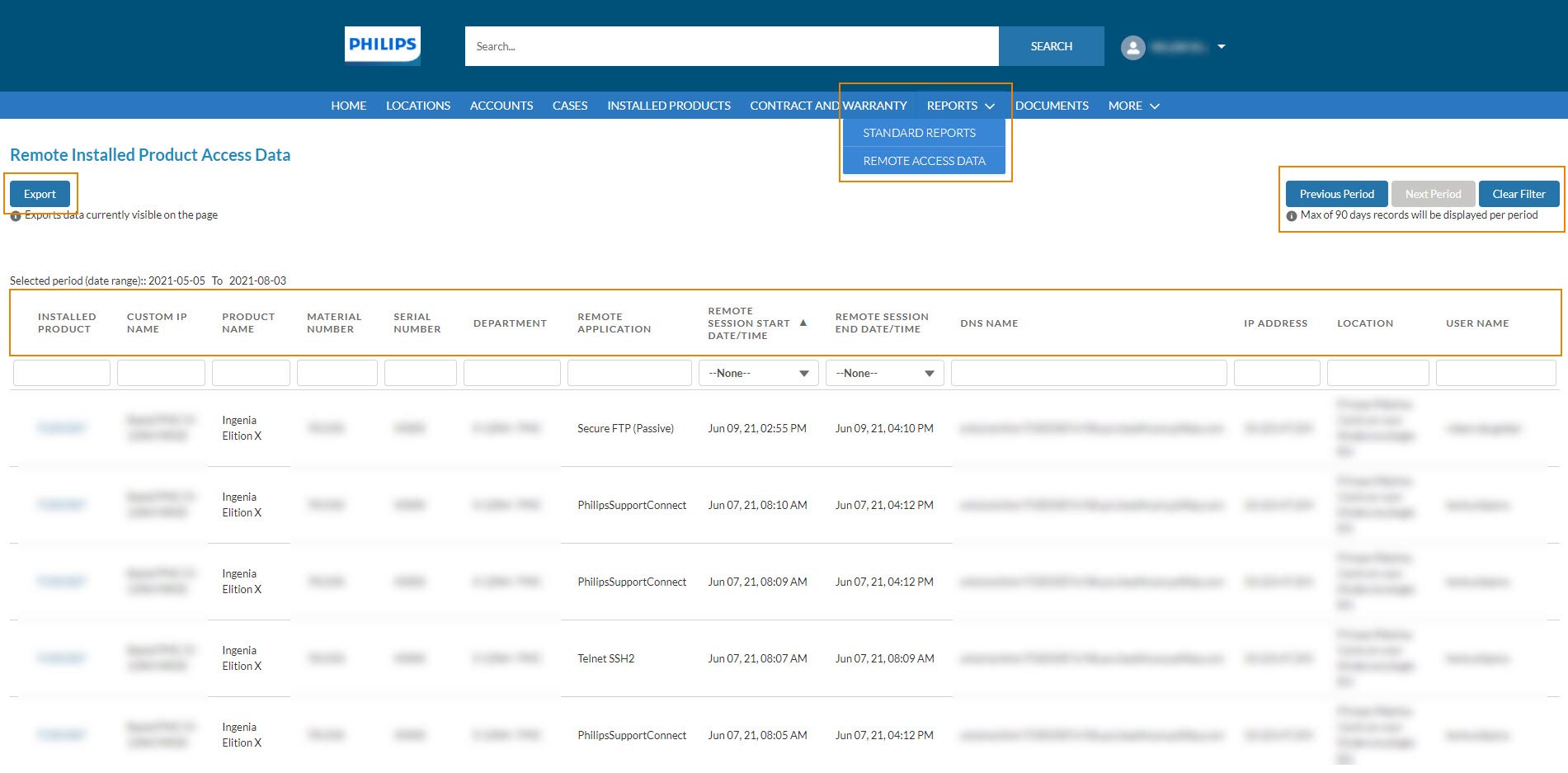Remote installed product access data (download .jpg)